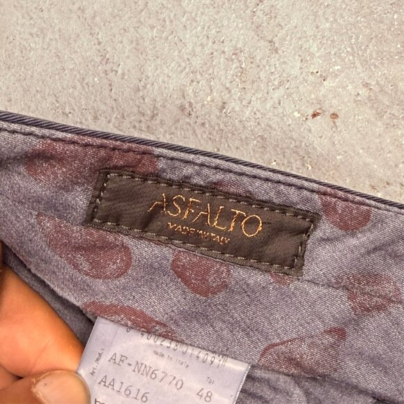 Asfalto Chinos Made in Italy Navy Blue W33 x L28 - Picture 7 of 10